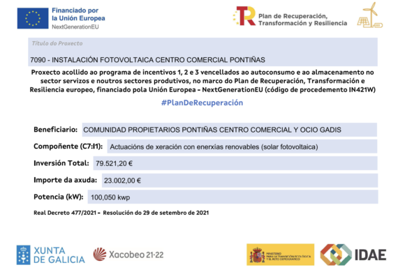 Fondos Next Generation · Instalación fotovoltaica