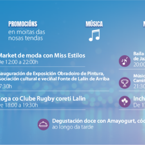 O CENTRO COMERCIAL PONTIÑAS CELEBRA A SÚA NOITE BRANCA CON PROMOCIÓNS ESPECIAIS, ACTIVIDADES E O SORTEO DE ENTRADAS PARA O SON DO CAMIÑO O CENTRO COMERCIAL PONTIÑAS CELEBRA A SÚA NOITE BRANCA CON PROMOCIÓNS ESPECIAIS, ACTIVIDADES E O SORTEO DE ENTRADAS PARA O SON DO CAMIÑO